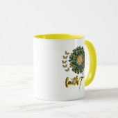 Sonnenblume Glaube inspiriert klassische Tasse, 11 Tasse (VorderseiteRechts)