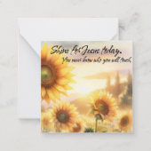 Sonnenblume, Glaube Mitteilungskarte (Vorderseite)