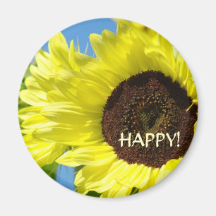 Sonnenblume Glücklich! Magnete Gelbe Sonnenblumen Magnet