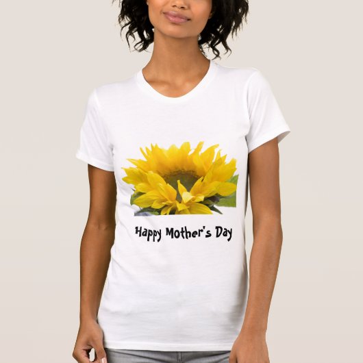 Sonnenblume - Glücklicher Muttertag T-Shirt (Vorderseite)
