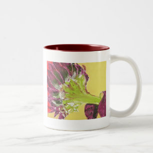Sonnenblume-Glühen-Tasse Zweifarbige Tasse