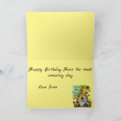 Sonnenblume Gnomes Geburtstag Karte (Innenseite)