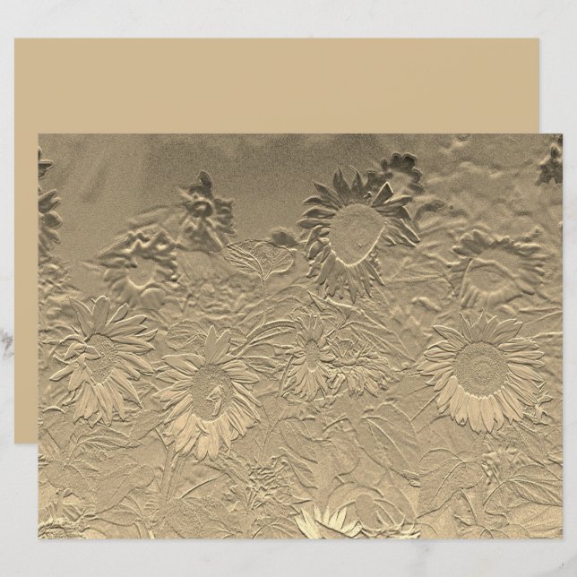 Sonnenblume Gold Blumenmuster Design Entwerfen (Vorne/Hinten)