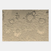 Sonnenblume Gold Floral Chic Design Geschenkpapier Set (Vorderseite)