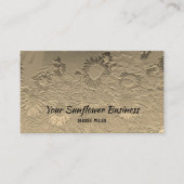 Sonnenblume Gold Floral Chic Design Visitenkarte (Vorderseite)