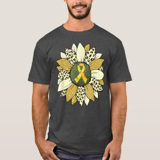 Sonnenblume Gold Kinder Krebs Bewusstsein Mädchen  T-Shirt