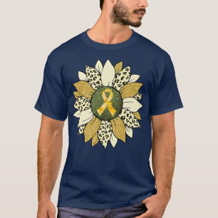 Sonnenblume Gold Kinder Krebs Bewusstsein Mädchen T-Shirt