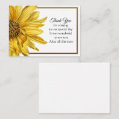 Sonnenblume Gold Rahmen Danke Karte (Vorne/Hinten)