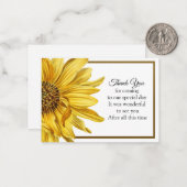 Sonnenblume Gold Rahmen Danke Karte (Vorderseite/Rückseite Beispiel)