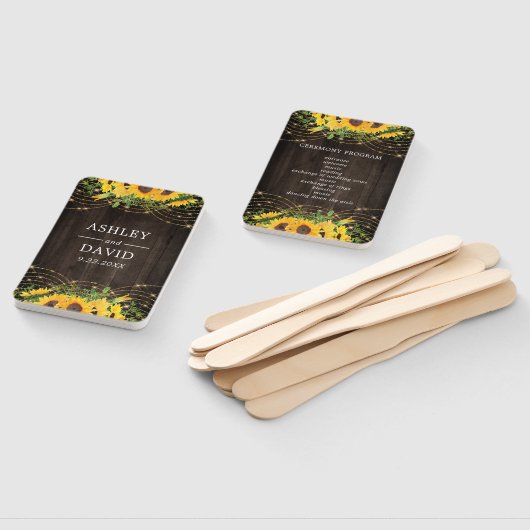 Sonnenblume Gold String Lights Rustikale Hochzeit Fächer (Non-assembled)