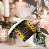 Sonnenblume Gold String Lights Rustikale Hochzeit Geschenkanhänger