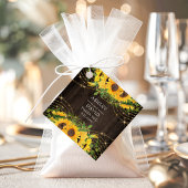 Sonnenblume Gold String Lights Rustikale Hochzeit Geschenkanhänger