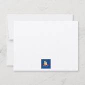 Sonnenblume Golden Retriever am Strand Note Card Mitteilungskarte (Rückseite)