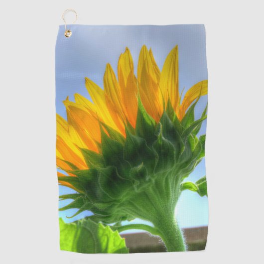 Sonnenblume Golfhandtuch (Vorderseite)