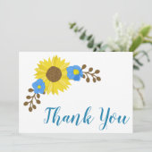 Sonnenblume Grace Dankeskarte (Stehend Vorderseite)
