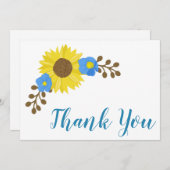 Sonnenblume Grace Dankeskarte (Vorne/Hinten)