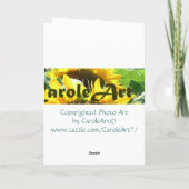 Sonnenblume Grace Karte (Rückseite)