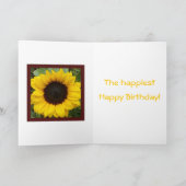 Sonnenblume Grace Karte (Innenseite)