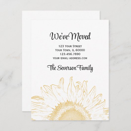 Sonnenblume Grafik Änderung der Ankündigung (Vorne/Hinten)