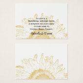 Sonnenblume Grafik Hochzeitskarte Wohltätigkeit Fe (Vorne & Hinten)