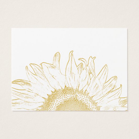 Sonnenblume Grafik Hochzeitskarte Wohltätigkeit Fe (Rückseite)