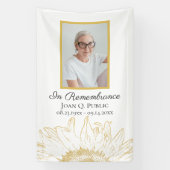 Sonnenblume Grafische Feier zur Beerdigung des Leb Banner (Vertikal)