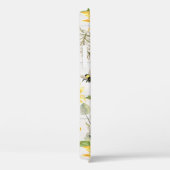 Sonnenblume Graugelbe Hummeln Rustikales Skript Case-Mate iPhone Hülle (Rückseite / Rechts)