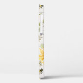 Sonnenblume Graugelbe Hummeln Rustikales Skript Case-Mate iPhone Hülle (Rückseite / Links)