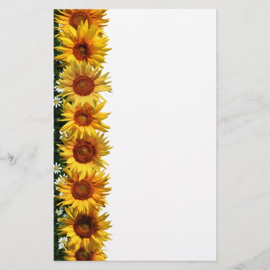 Sonnenblume-Grenzbriefpapier Briefpapier (Vorderseite)