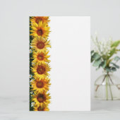 Sonnenblume-Grenzbriefpapier Briefpapier (Stehend Vorderseite)