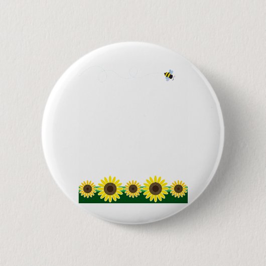 Sonnenblume-Grenze Button (Vorderseite)