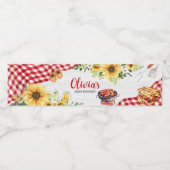 Sonnenblume GRILLEN Baby Dusche Wasserflaschenetikett (Einzelnes Label)