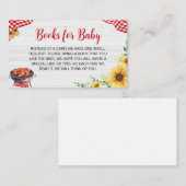 Sonnenblume GRILLEN Baby Shower Books for Baby Begleitkarte (Vorne/Hinten)