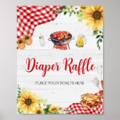 Sonnenblume GRILLEN Babydusche Windelwanne Poster (Vorne)
