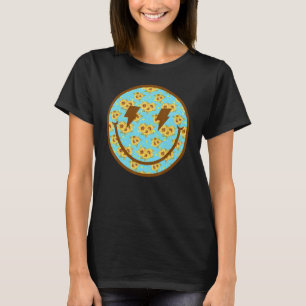 Sonnenblume Groovy Smile Face Bolt Retro T-Shirt
