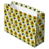 Sonnenblume Große Geschenktaschen Große Geschenktüte (Rückseite Schrägansicht)
