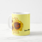 Sonnenblume Große Oma Tasse (Vorderseite Links)