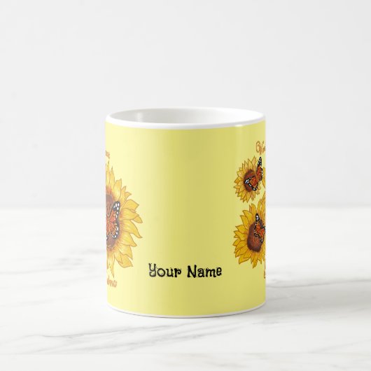 Sonnenblume Große Oma Tasse (Mittel)