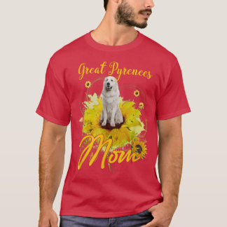 Sonnenblume Große Pyrenäen Mama Hund Lover Mutter' T-Shirt
