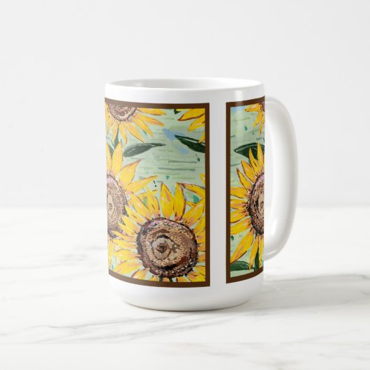 Sonnenblume Große Tasse (VorderseiteRechts)