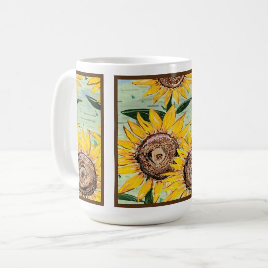 Sonnenblume Große Tasse (Vorderseite Links)