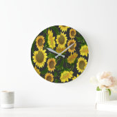 Sonnenblume Große Wanduhr (Zuhause)