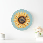 Sonnenblume Große Wanduhr (Zuhause)