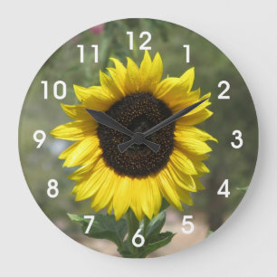 Sonnenblume Große Wanduhr