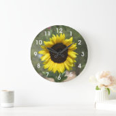 Sonnenblume Große Wanduhr (Zuhause)