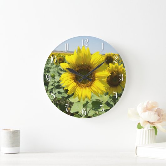 Sonnenblume Große Wanduhr (Zuhause)