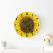 Sonnenblume Große Wanduhr (Zuhause)