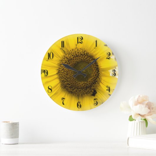 Sonnenblume Große Wanduhr (Zuhause)