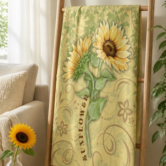 Sonnenblume Grosses Fleece Blanket