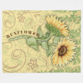 Sonnenblume Grosses Fleece Blanket (Vorderseite (Horizontal))